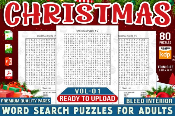 Christmas Word Search for Adults Vol-1: A Festive Puzzle Collection for Enthusiasts