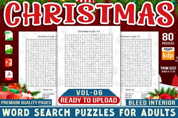 Christmas Word Search for Adults Vol-6