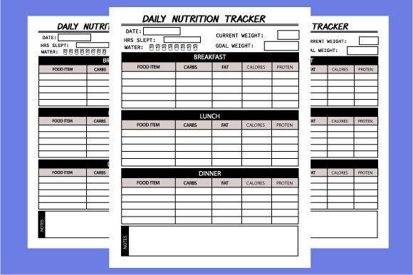Daily Nutrition Tracker Planner KDP Book