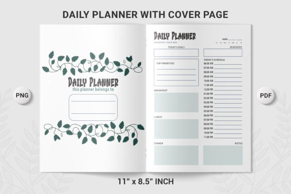 Daily Planner with Cover Page KDP 06: A Practical Tool for Organizing Your Day