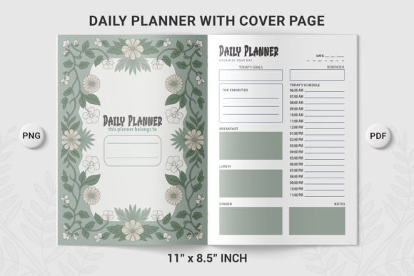 Daily Planner with Cover Page KDP 07