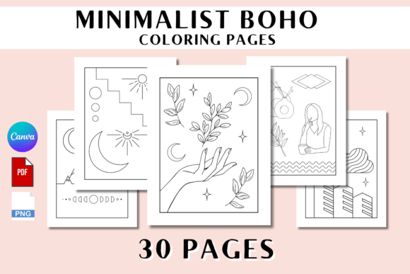 Minimalist Boho Coloring Pages KDP for Creative Expression and Productivity