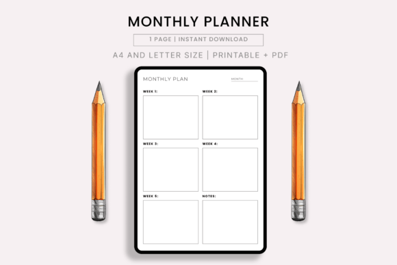 Minimalist Monthly Planner Printable