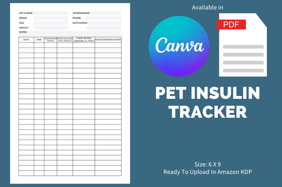 Pet Insulin Tracker - KDP Template: A Game-Changer for Your Low-Content Business