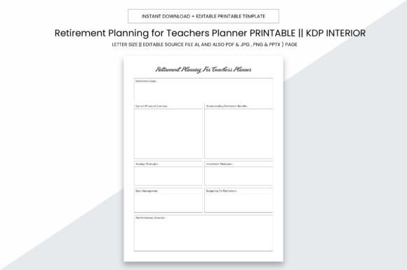 Retirement Planning for Teachers Planner