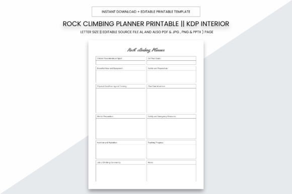 Rock Climbing Planner Kdp Interior: A Comprehensive Guide for Personal and Commercial Use