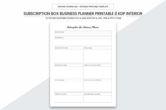 Subscription Box Business Planner: A Comprehensive Tool for Modern Entrepreneurs