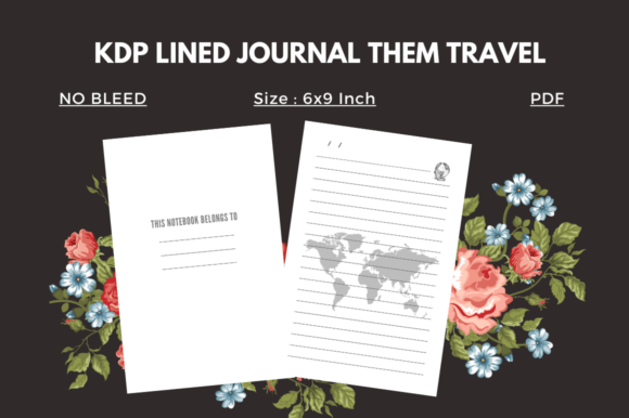 Travel Lined Journal KDP Interior
